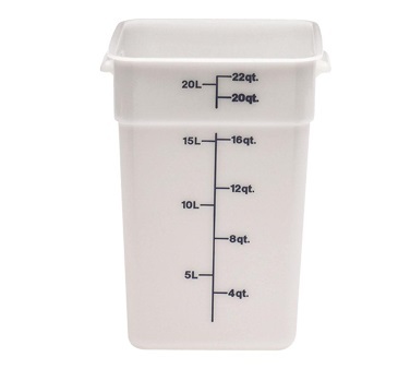 CM 22SFSP 22 QUART POLY SQUARE CONTAINER   6EA/CS